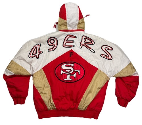 Vintage 90’s San Francisco 49ers Pro Player Daniel Young NFL Puffer Jacket Mens Gr. M - Bild 1 von 11