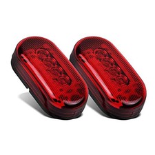 2Pcs 4Inch Rectangular Led Side Marker Clearance Lights Red 10 Diodes RV