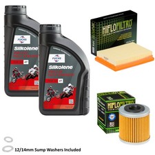 RXV 450 Enduro Air Oil Filter Service Kit Silkolene Pro 4 10w60 2L Aprilia 2006