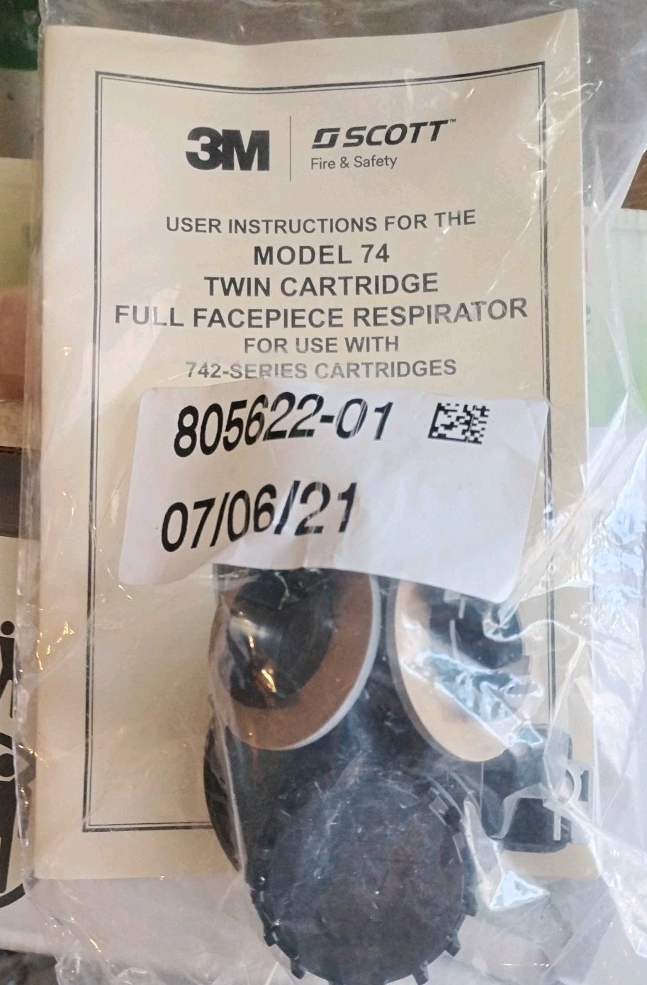 3M Scott Twin Cartridge 1/4 Turn Adapter 742 Series For AV-2000-3000 # 805622-01