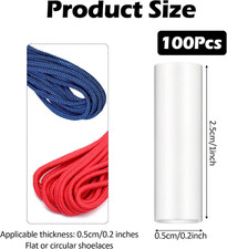 Shoe Lace Ends Tips 100 Pcs Clear Aglets For Shoelaces Sneaker Heat Shrink Tu...