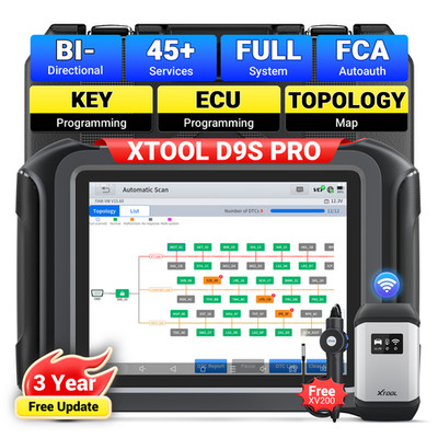 XTOOL D9SPRO Diagnostic Tool Key Programmer ECU Programming Free XV200 Endoscope