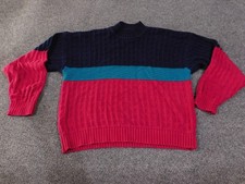 Vintage Tommy Hilfiger Sweater Mens XL Colorblock Knit Pullover 90s