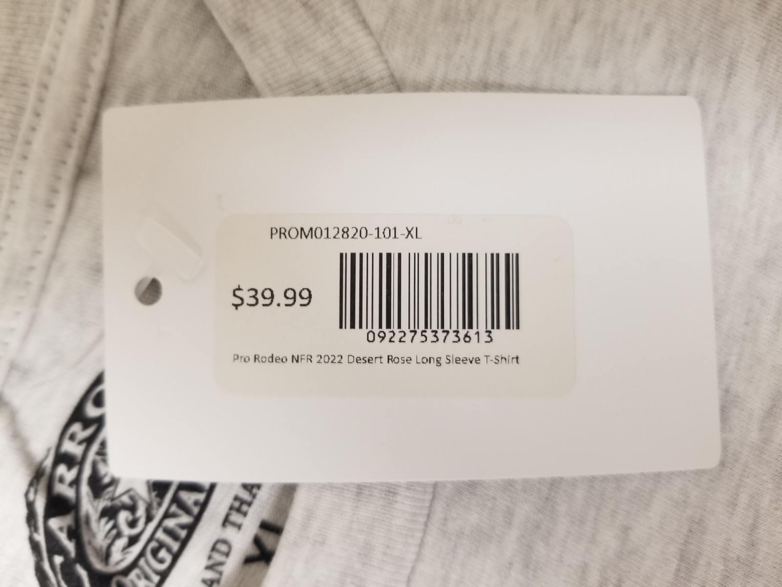 New Mens National Finals Rodeo Desert Rose L/S T-Shirt.