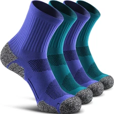 Cushioned Compression Sport Quarter Socks for Men Women Youth