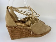 Jimmy Choo wedges beige suede wedges NEW with dustbag 38 uk5 ref kb