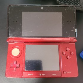 Nintendo 3DS Handheld System - Flame Red Case 4 Games Charger