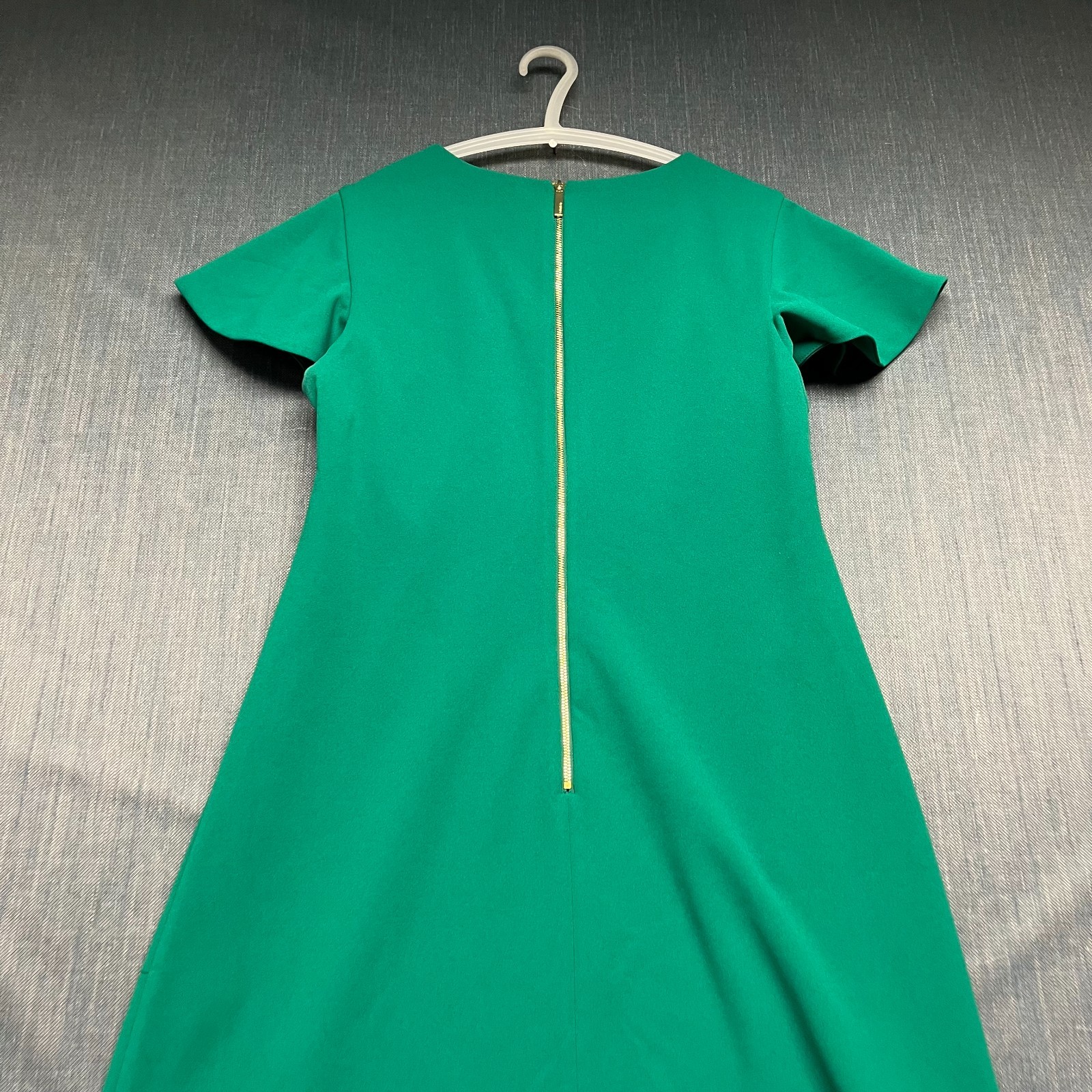 Calvin Klein Women's Shift Dress Size 12 Green Flutter Sleeve Casual Work Chic thumbnail 11