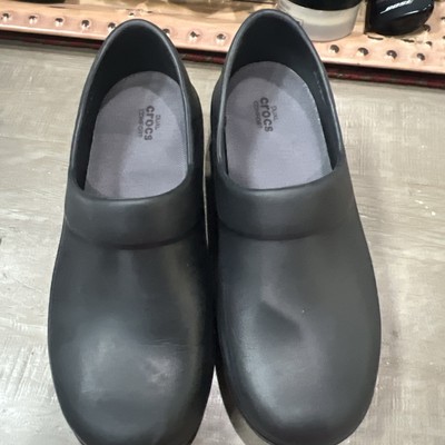 Crocs Work Clogs Neria Pro Dual Comfort Shoes Slip Resistant Black Women s 9