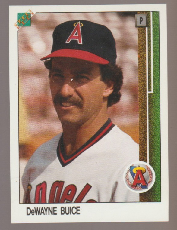 1988 1989 Upper Deck Baseball Promo #1 DeWAYNE BUICE Rare Promo *DAMAGED* READ
