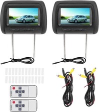 2pcs Headrest Monitor 7 Inch-Headrest DVD Player - Dual Portable DVD Player