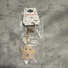 Halloween Ghost Rhinestone Metal Key Chain Ch...