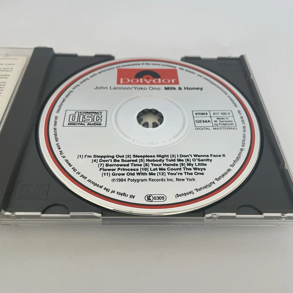 Джон Леннон и Йоко Оно — компакт-диск с молоком и медом 1984 г. Западная Германия ОТЛИЧНОЕ СОСТОЯНИЕ ТОВАРА - Изображение 4 из 4