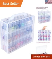 Adjustable Nail Polish Case for 48 Bottles - Ideal for Home and Professional Use