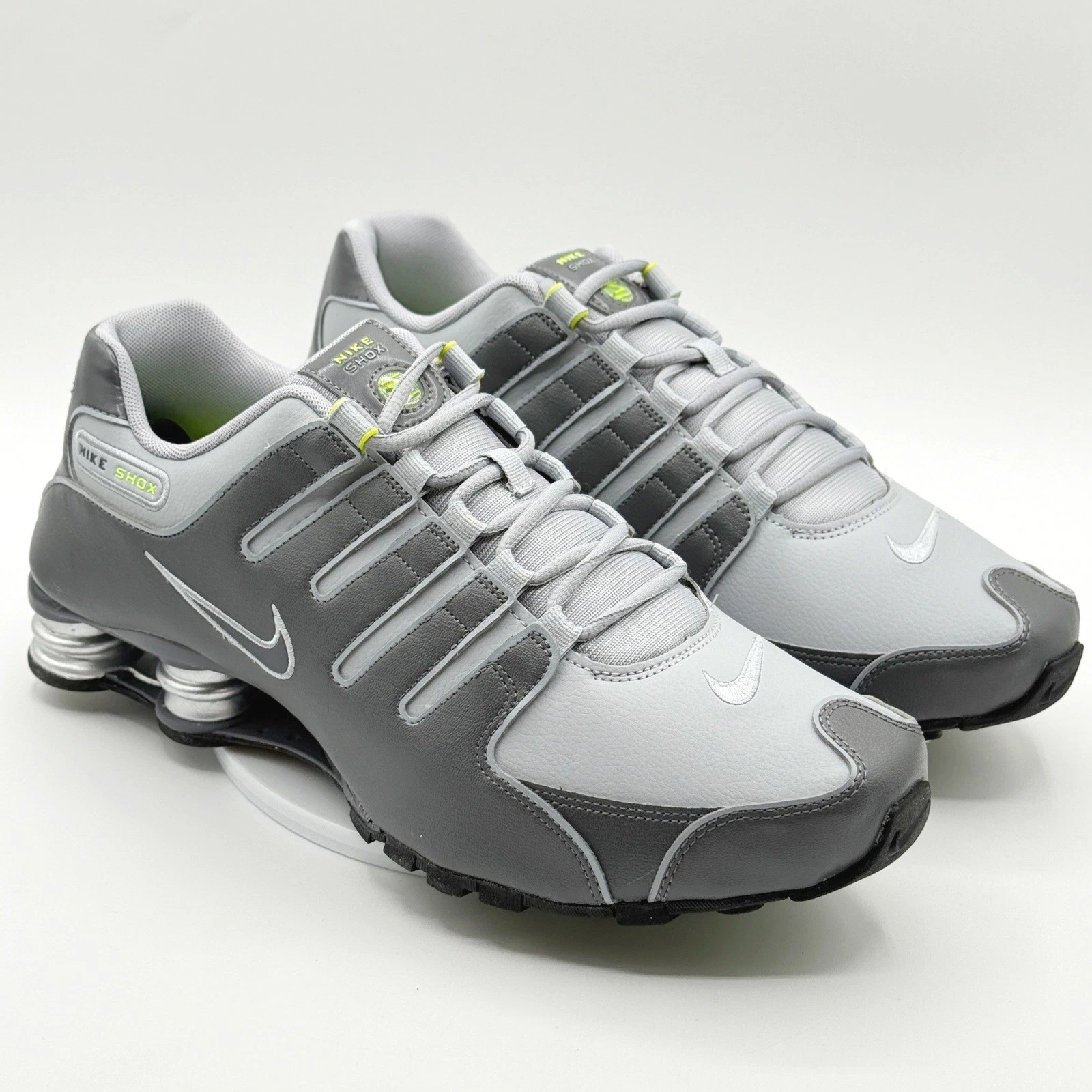 Nike Shox NX Size 13 Mens Dark Grey Wolf Grey Volt 378341-009 NEW