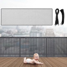 Banister Guard 15X3 ft Balcony Netting for Kids Pets Stairway Safety Baby Fence