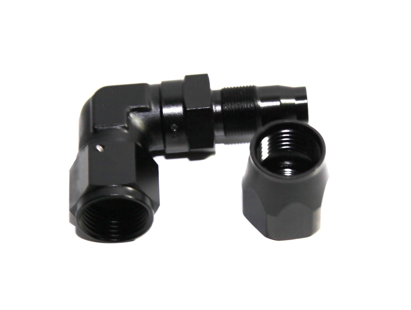 10AN AN-10 90°Degree Swivel Fuel Oil Gas Line End Union Elbow Fitting ...