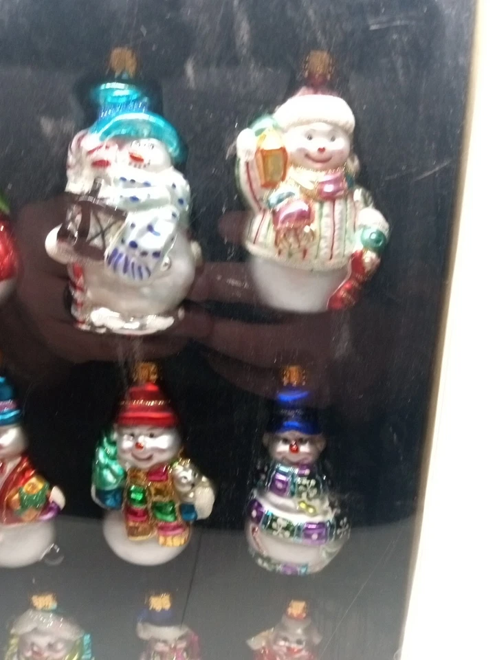 Juego de 9 adornos de vidrio vintage The Trimmery 2003 vacaciones de Navidad Foto 3 de 4