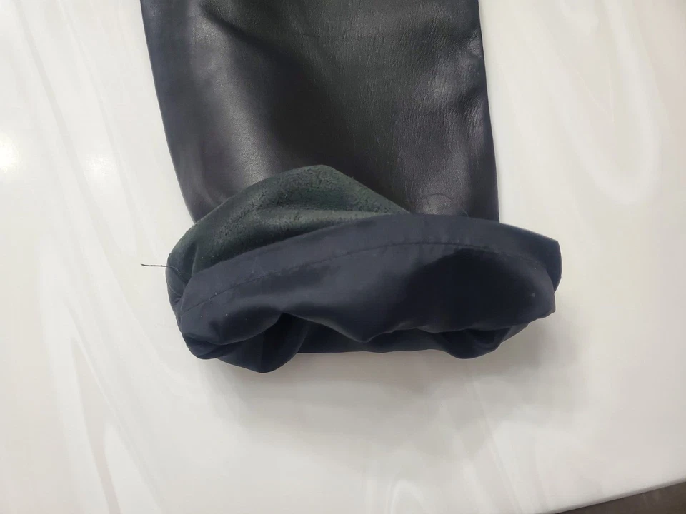 INC 100% Geniune Cuero Marrón Pierna Recta Pantalón Talla 10 Foto 2 de 4