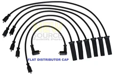 2088997 HYSTER GM 4.3L 262 V6 FLAT CAP  SPARK PLUG WIRE SET 7 CABLES 7MM HY TEMP
