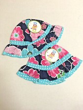 2 Circo Sun Hat Kids Blue Floral Flower Girls Infant Baby Toddler 18 m