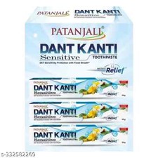 3packs Patanjali Dant Kanti Sensitive Toothpaste Rapid/ Relief 50 Gram each