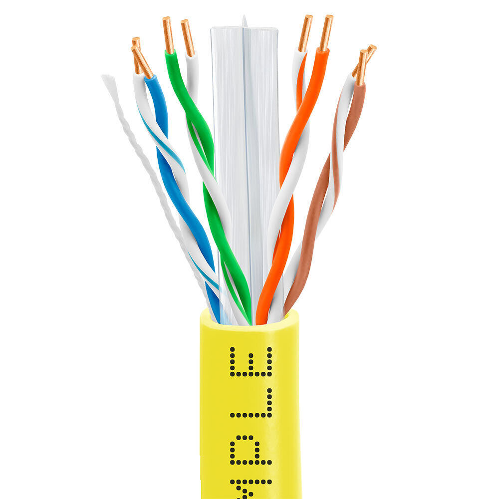 2 Pack Cat6 Ethernet Cable 1000ft Riser CMR Solid 23AWG UTP Pull Box ...