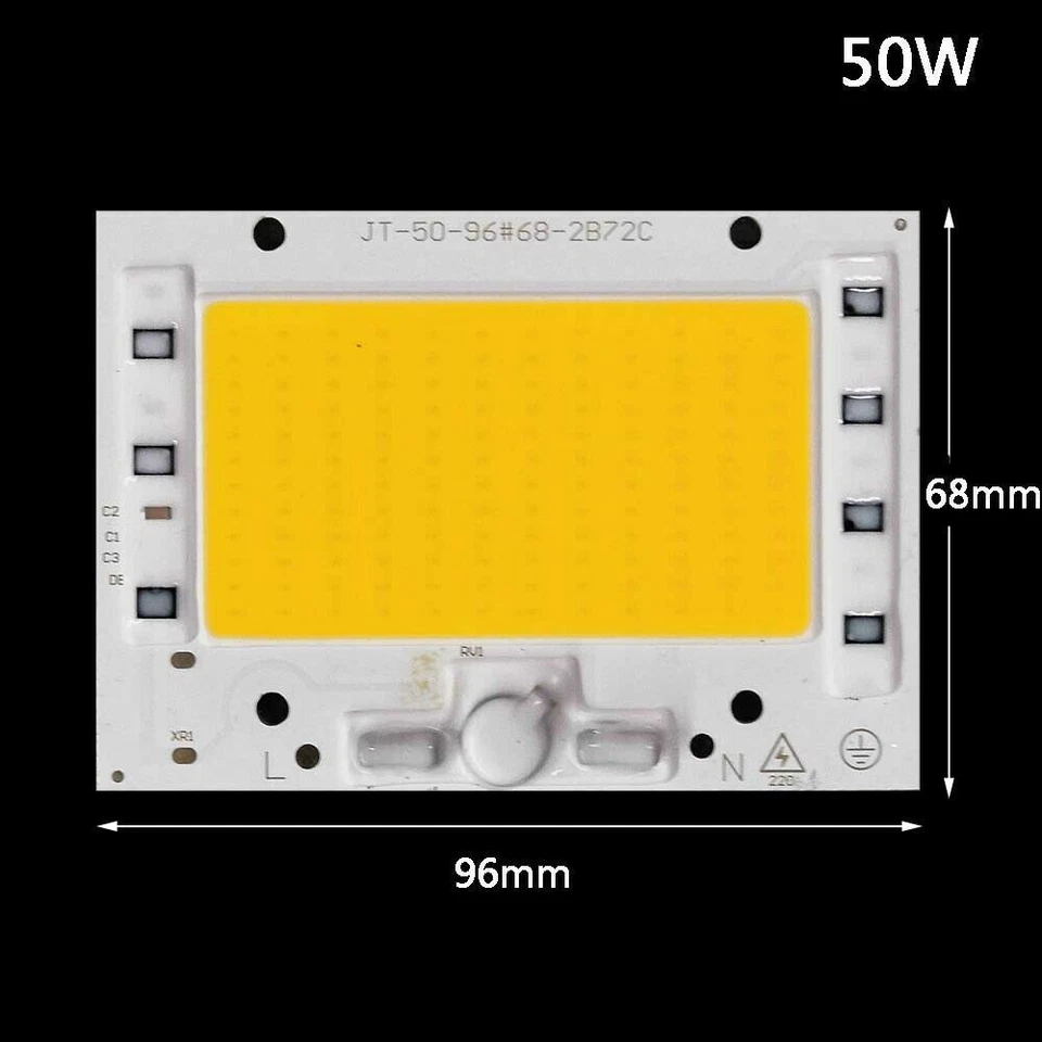 50W LED Chip COB high power SMD 220v strahler leuchte lampe fluter Warmweiß 230V - Bild 3 von 4