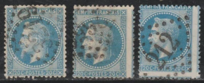 France 3 timbres Napoléon N°29BT2 Oblitéré (Centré+Piqua A Cheval+Piqa en Croix) - Photo 1/2