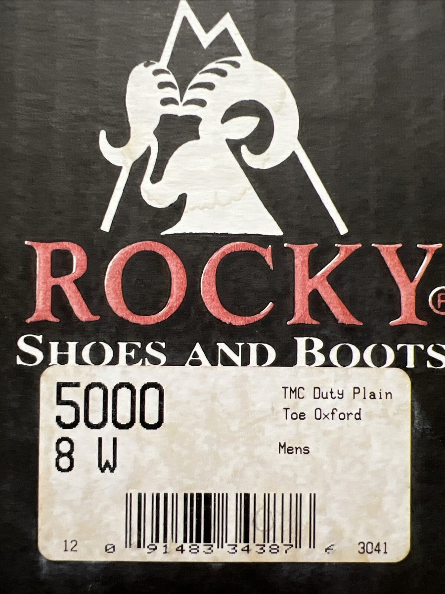 New Men’s Rocky TMC Duty Plain Toe Oxford Shoe - Size 8 - Shiny Dress shoe — product photo 5 of 5