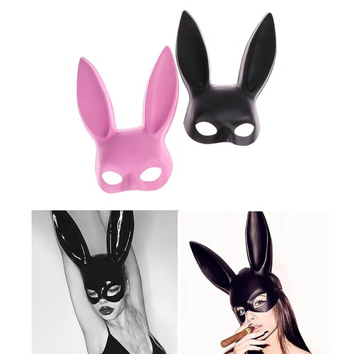 1Pc Sexy Cosplay PVC Rabbit Mask Women Halloween Masquerade Fancy Party
