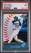 2000 FINEST REFRACTOR #24 ERIC KARROS PSA 9