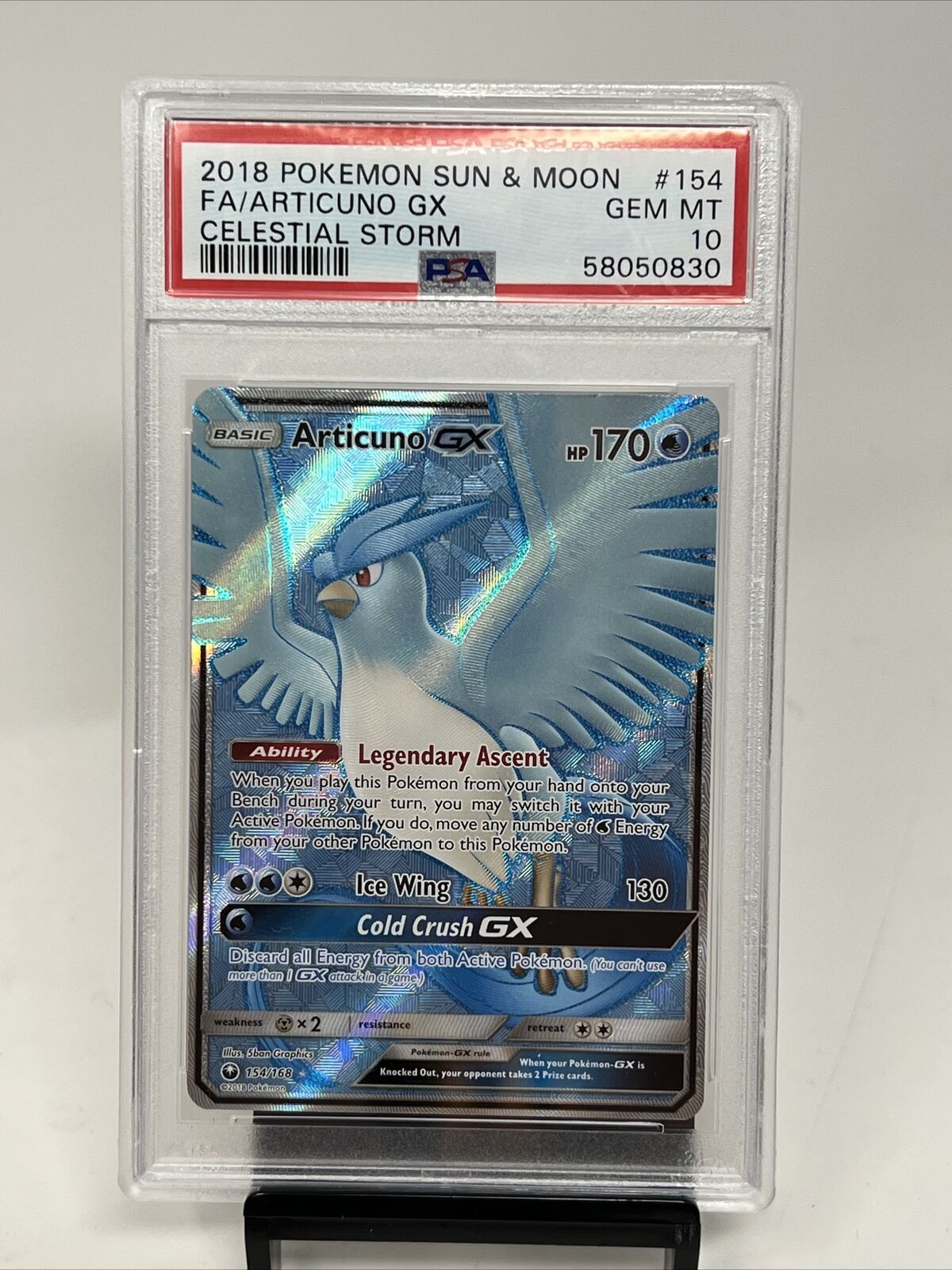 Articuno GX 154/168 HP170 - Gold Foil 🔥Fan Art 🔥Pokemon Card N/M