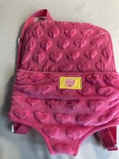 Build A Bear Workshop Pink Plush Teddy Bear Carrier Backpack Adjustable Straps