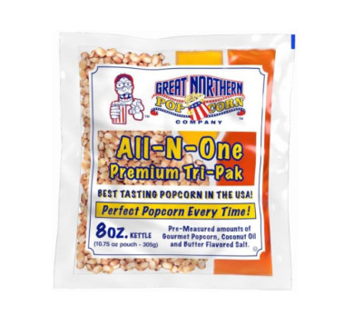 Great Northern Popcorn Tri-Pack 10.75 oz Premeasured for 8-Ounce Poppers 24/Case