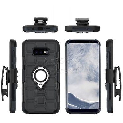 Natural Tactility Hybrid Hard Holster Case f TracFone Samsung Galaxy S8+ Phone