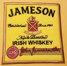 Jameson Irish Whiskey Embroidered Patch approx 3X3.25"