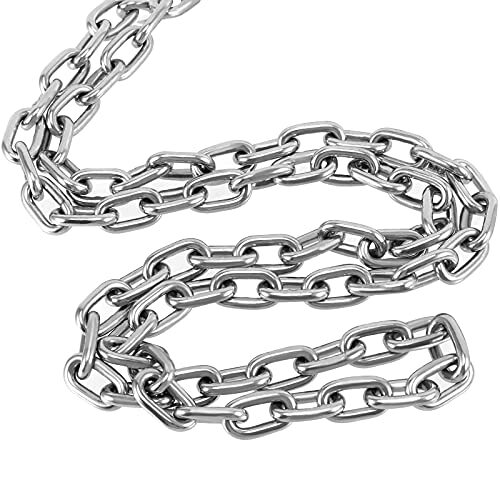 3/16 Inch X 26.2 Feet 304 Stainless Steel Chain Heavy Duty Metal Chain Durable D
