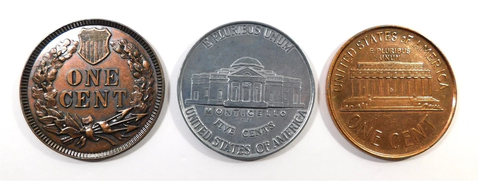 Truco de Magia Años 80 - Monedas Jumbo, 3", Juego de 3 Foto 2 de 4