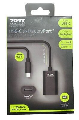 PORT CONNECT PROFESSIONELLE LÖSUNGEN USB-C zu DisplayPort KONVERTER.