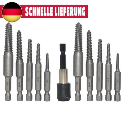 5/6 Pcs Hexagonal Handle Broken Head Screw Extractor Broken Bolt Extractor Set