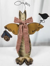 Vintage Old Homestead Inc. Wooden Handpainted Kitty Cat 11" Primitive Country