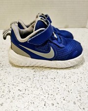 Nikes Revolution Toddler 6.5 Blue Gray White Foam Sneakers
