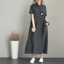 Damen T-Shirt Kurzärmelig Halb Knöpfe Freiz...