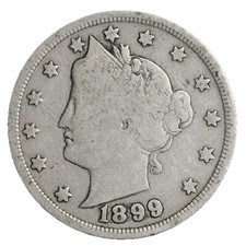 1899 Liberty V Nickel G/VG Nice Coin!