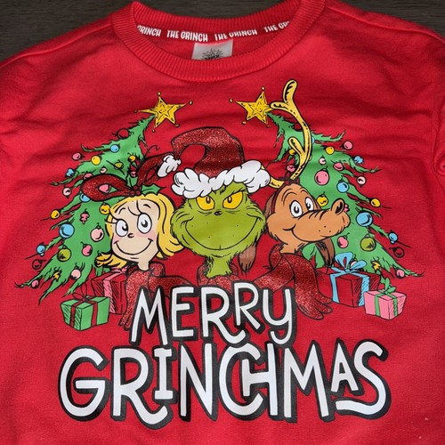 Juego de 2 piezas de vellón The Grinch Navidad para niños pequeños niños niñas, Grinch, talla 2T nuevo - Imagen 3 de 7