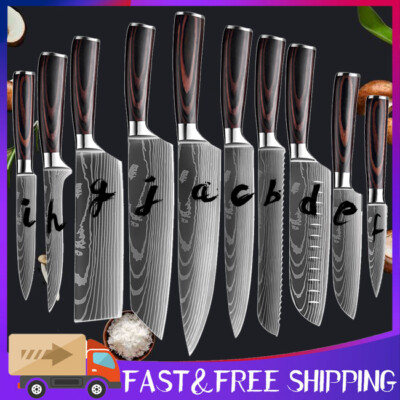 Stainless Steel Kitchen Knife Japanese Damascus Chef's Sharp Blade Cleaver Knife