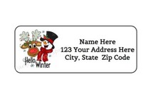 30 HELLO WINTER PERSONALIZED RETURN ADDRESS LABELS 1 in X 2.625 in