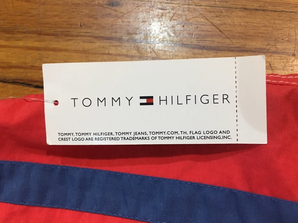 NWT Tommy Hilfiger Swim Shorts Trunks Red Shorts Boys Kids Size 4 Fits 30W New - Image 4 of 4