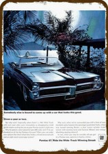 1967 PONTIAC CATALINA CONVERTIBLE V8 CAR Vintage Look DECORATIVE METAL SIGN
